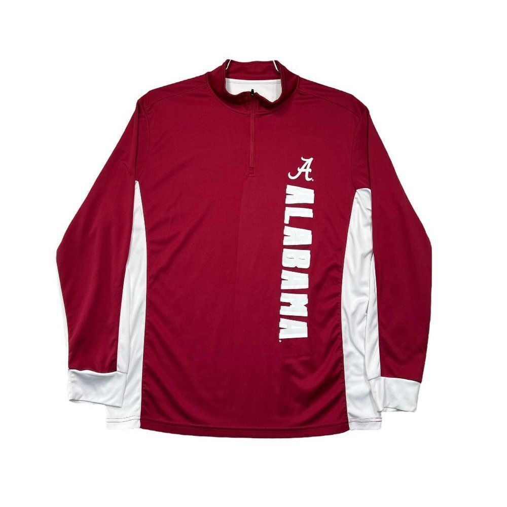 Colosseum Men's Alabama Crimson Tide 1/4 Zip Long Sleeve Performance‎ Shirt